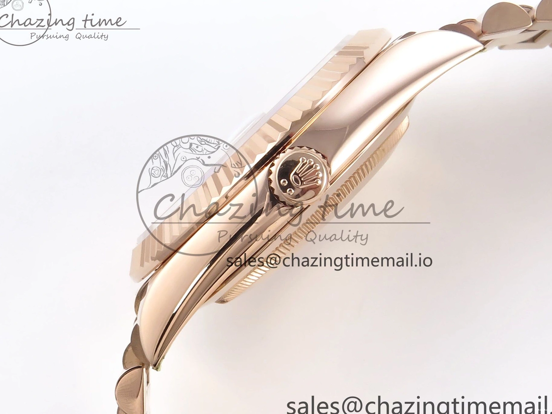 (Gain Best 40 RG A2836 Brown 228235 1:1 Weight) Noob Dial Edition Roman Bracelet President Date Day on 0326